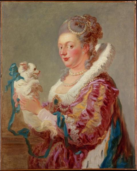 A Woman With A Dog by Jean Honore Fragonard