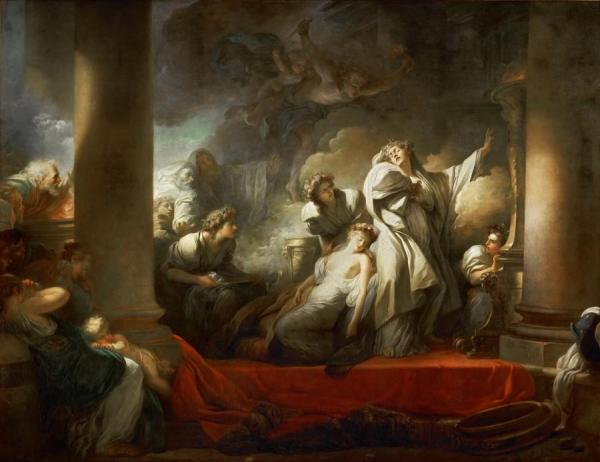 Coresus Sacrificing Himself To Save Callirhoe by Jean Honore Fragonard