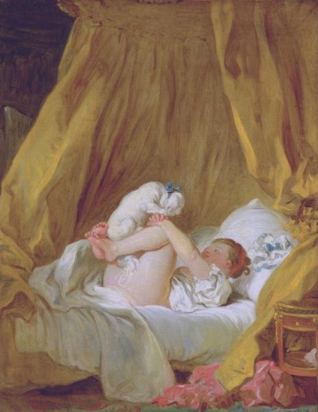 Jean Honore Fragonard Girl With Dog