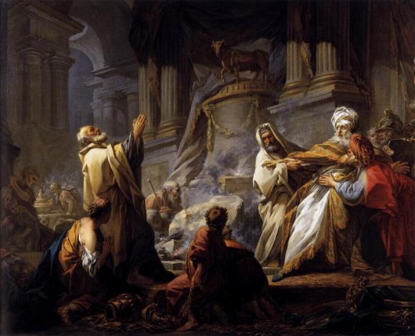 Jeroboam Offering Sacrifice For The Idol by Jean Honore Fragonard