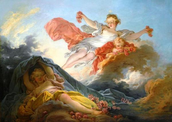 The Goddess Aurora Triumphing Over Night by Jean Honore Fragonard