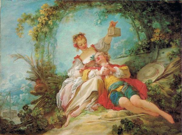 Jean Honore Fragonard The Happy Lovers