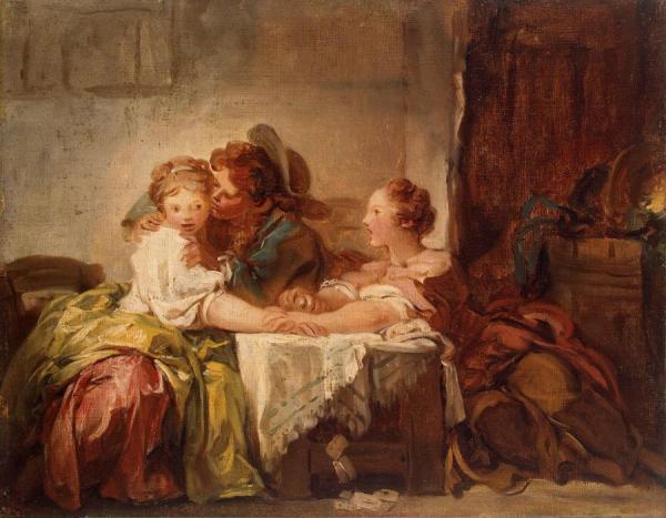 The Prize Of A Kiss by Jean Honore Fragonard