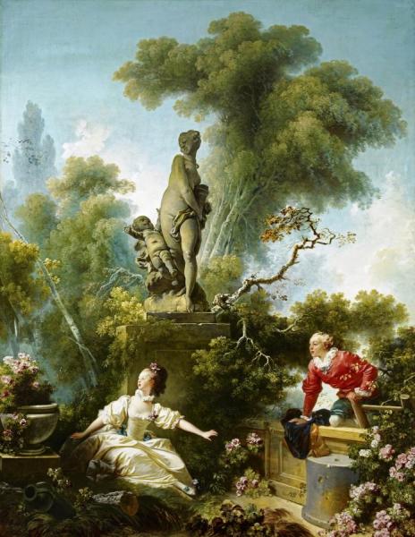 The Progress Of Love, The Meeting by Jean Honore Fragonard