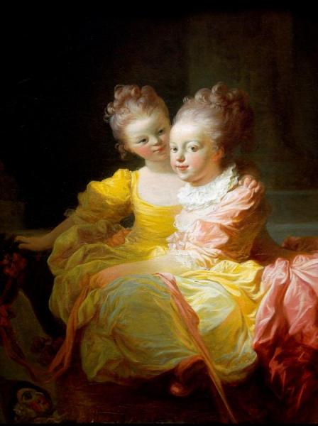 Two Sisters by Jean Honore Fragonard