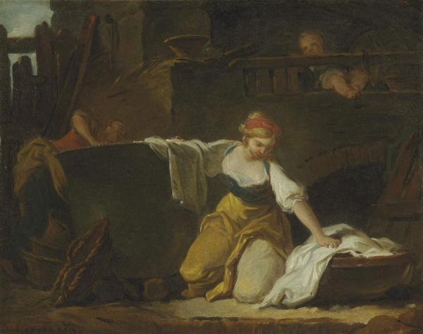 Young Washerwomen by Jean Honore Fragonard