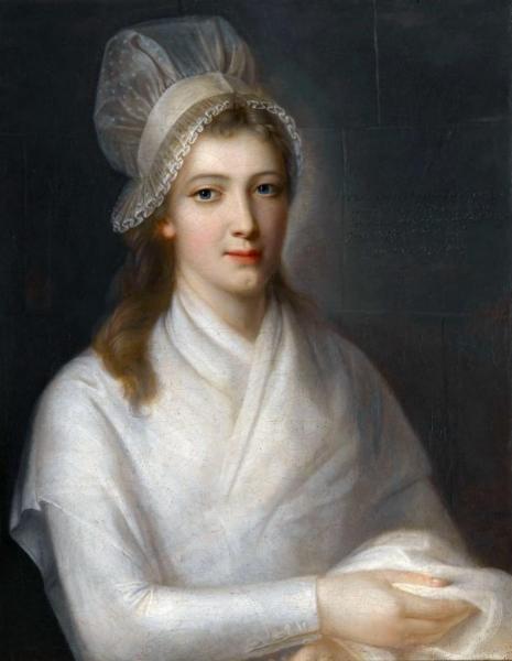Portrait Of Charlotte Corday by Jean-jacques Hauer