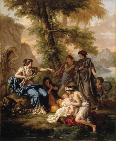 Study For Moses Saved From The Waters by Jean-jacques Lagrenée Oil Painting Reproductions