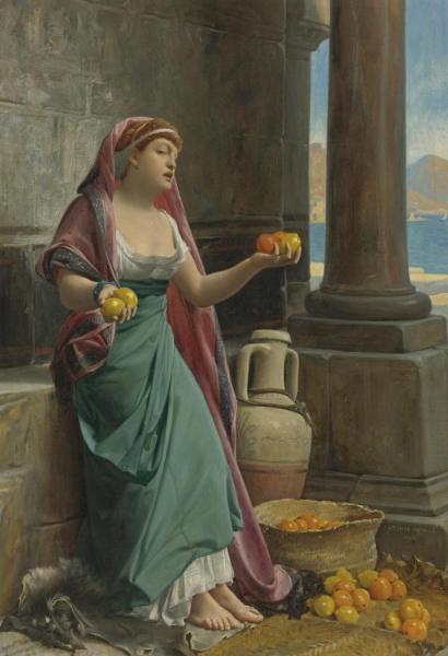 The Citrus Seller by Jean Jules Antoine Lecomte Du Nouy