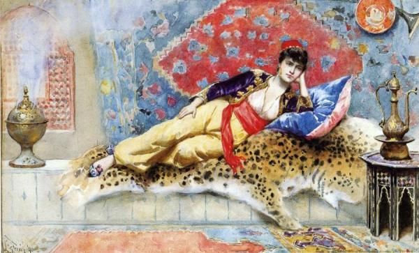 The Favorite by Jean Leon Gerome Ferris Oil Painting Reproductions