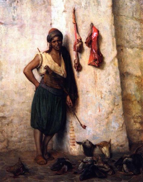 A Turkish Butcher Boy In Jerusalem by Jean-léon Gérôme