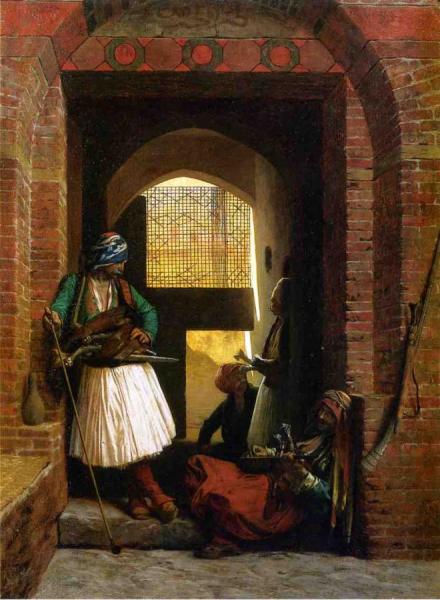 Arnaut Guards In Cairo by Jean-léon Gérôme