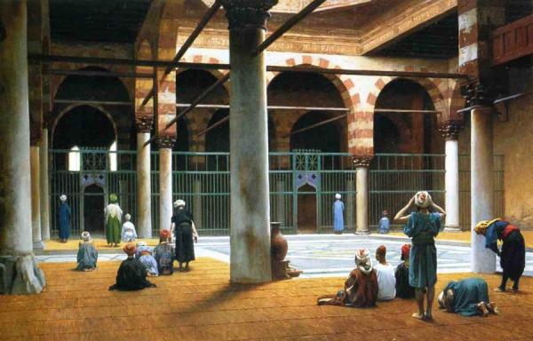Interior Of A Mosque by Jean-léon Gérôme