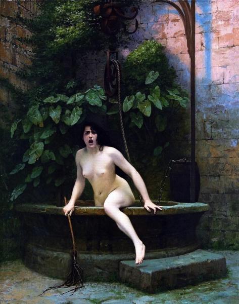 Truth Coming Out Of Her Well To Shame Mankind by Jean-léon Gérôme