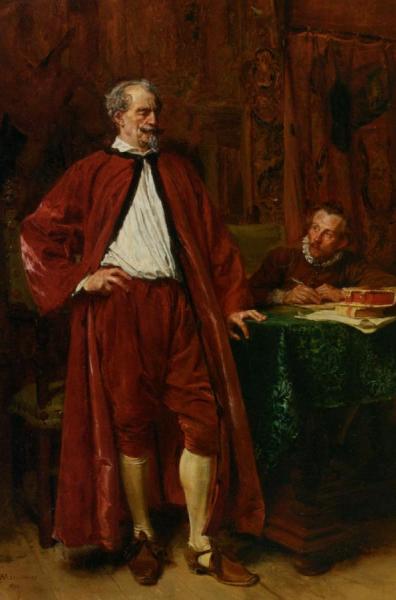 Diderot And His Scribe by Jean Louis Ernest Meissonier