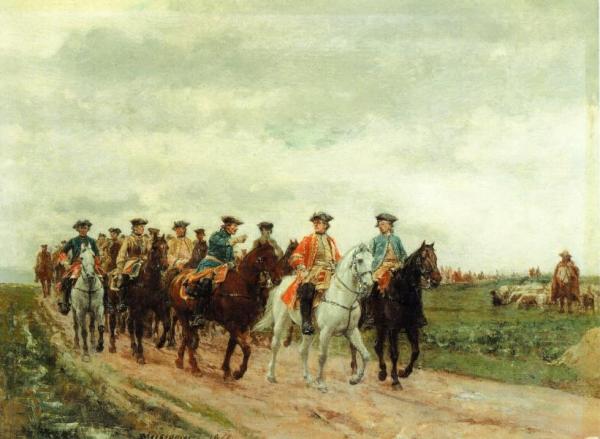 Maurice, Comte De Saxe Leading His Troops by Jean Louis Ernest Meissonier