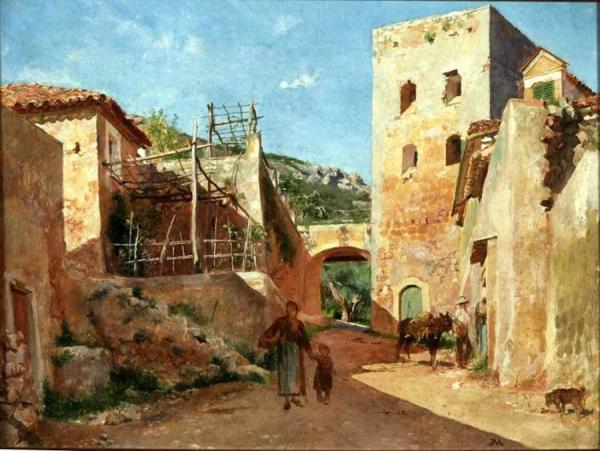 Jean Louis Ernest Meissonier Street Scene Near Antibes