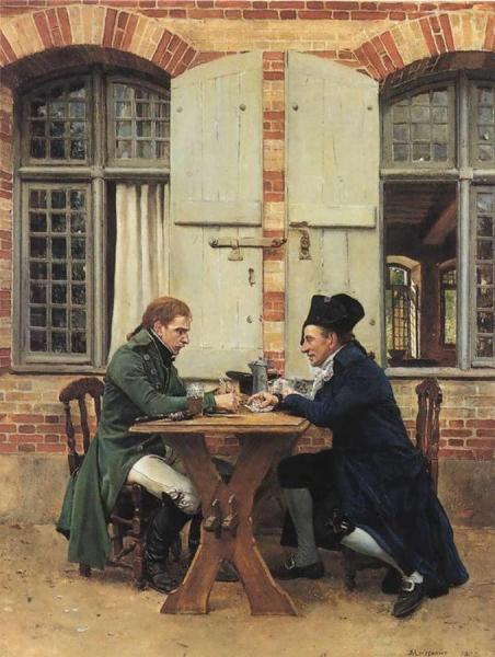 The Card Players by Jean Louis Ernest Meissonier Oil Painting Reproductions