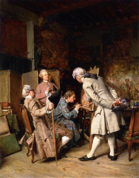 The Painting Connoisseurs by Jean Louis Ernest Meissonier