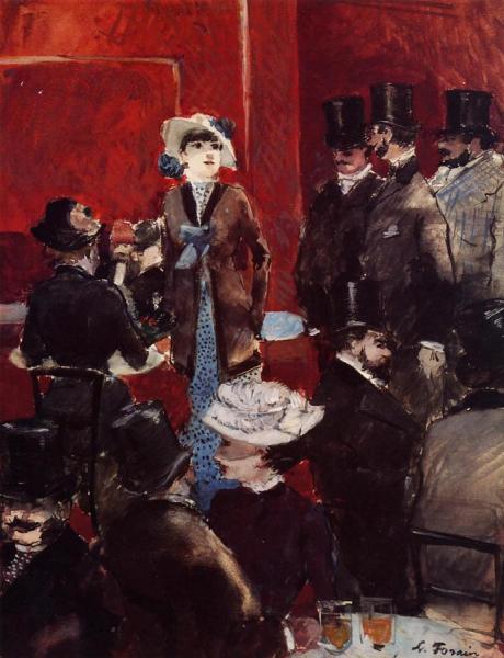 At The Cafe by Jean-louis Forain