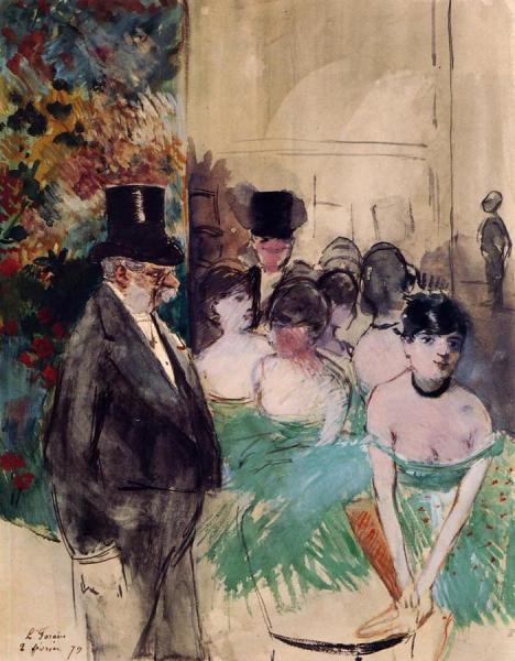 Intermission On Stage by Jean-louis Forain