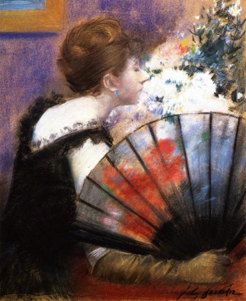 Woman With A Fan by Jean-louis Forain Oil Painting Reproductions