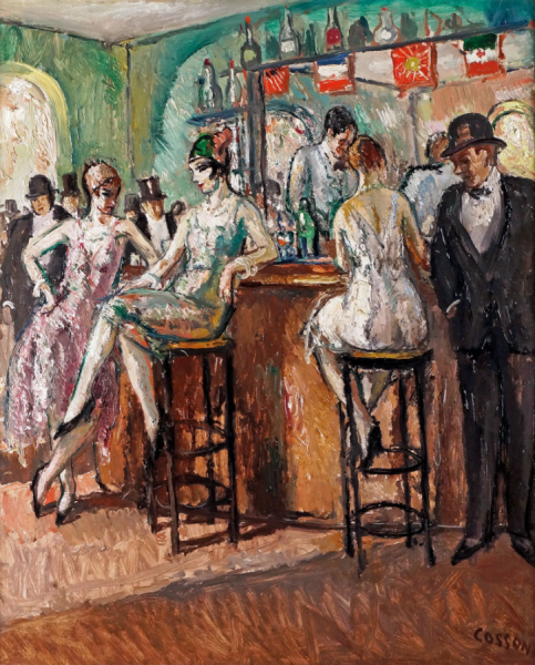 Au Bar De Chez Maxims by Jean Louis Marcel Cosson