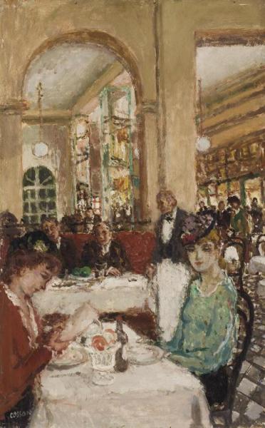 A La Brasserie by Jean Louis Marcel Cosson Oil Painting Reproductions