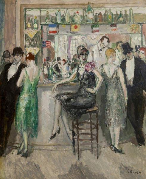 At The Bar by Jean Louis Marcel Cosson Oil Painting Reproductions