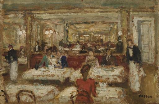Au Cafe by Jean Louis Marcel Cosson Oil Painting Reproductions