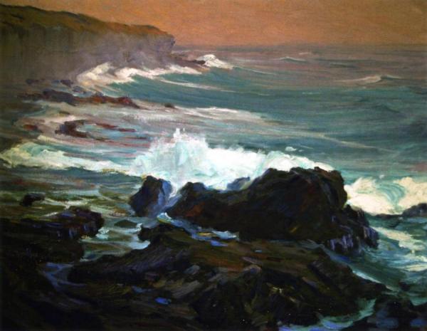 Laguna Coast At Dusk by Jean Mannheim