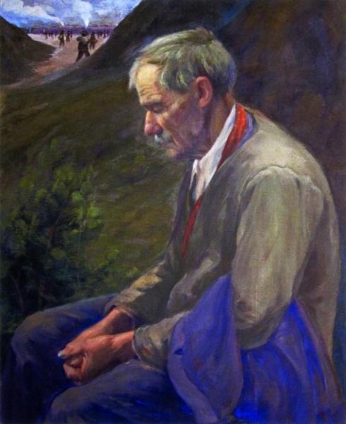 Old Man by Jean Mannheim Oil Painting Reproductions