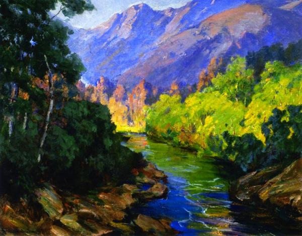 On The Kern River by Jean Mannheim Oil Painting Reproductions