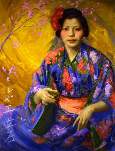 Portrait Of Miss Tateishi by Jean Mannheim
