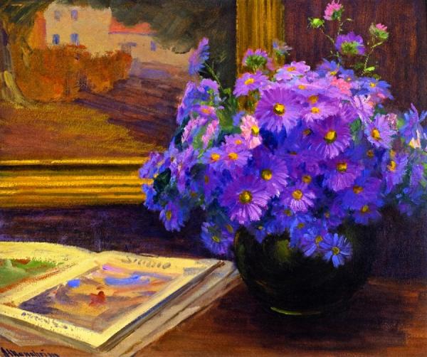 Purple Daisies by Jean Mannheim