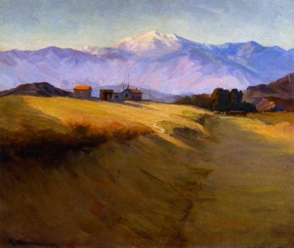 San Gorgonio And Road by Jean Mannheim