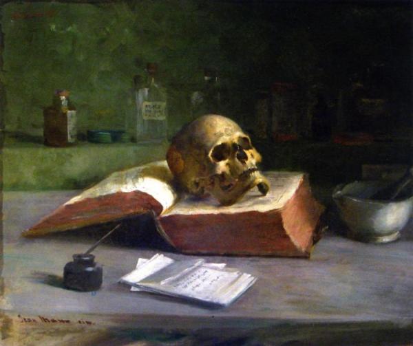 Jean Mannheim Still Life With Skull