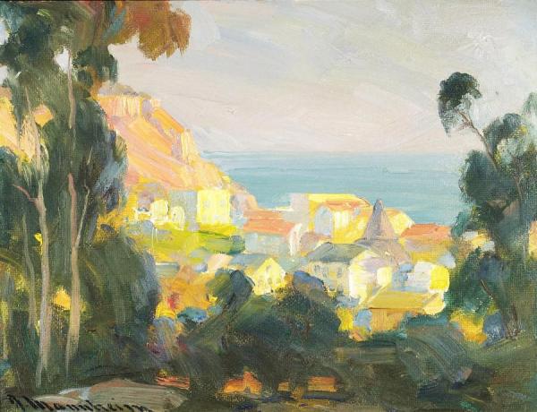 Sunset On The Santa Monica Bluffs by Jean Mannheim