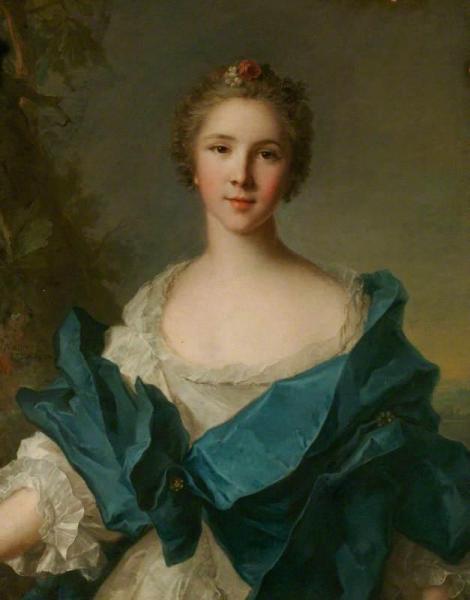 A Woman With A Blue Mantle by Jean-marc Nattier