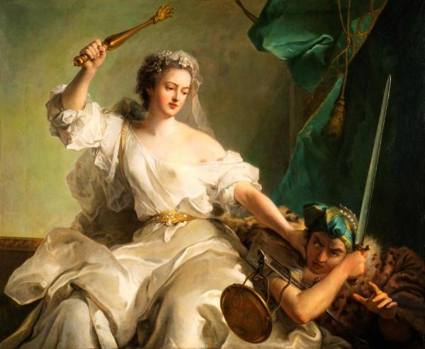 An Allegory Of Justice Combatting Injustice by Jean-marc Nattier
