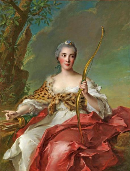 Madame De Maison-rouge As Diana by Jean-marc Nattier