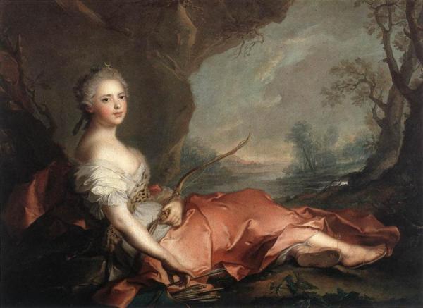 Marie Adelaide Of France As Diana by Jean-marc Nattier