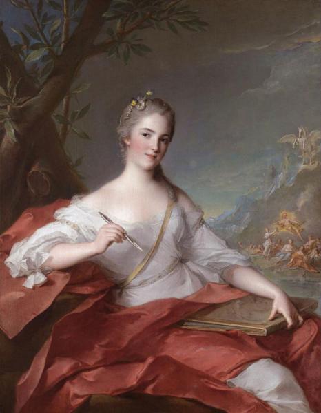 Marie-geneviève Boudrey, As A Muse by Jean-marc Nattier Oil Painting Reproductions
