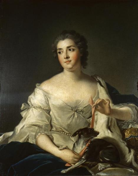 Portrait Of Marquise D'argenson by Jean-marc Nattier