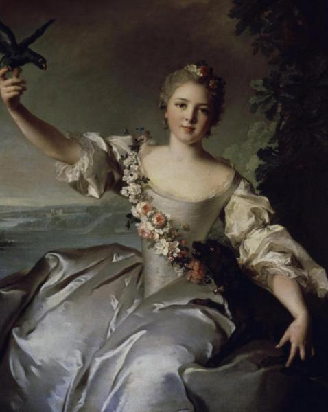 Portrait Of Mathilde De Canisy, Marquise D'antin by Jean-marc Nattier