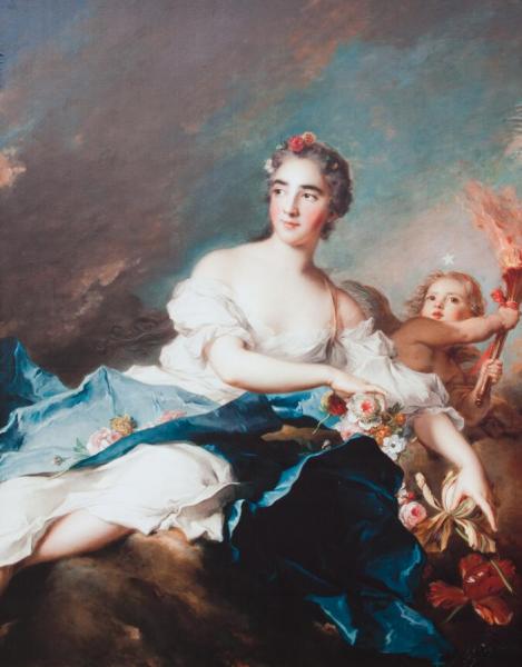 The Countess De Brac As Aurora by Jean-marc Nattier