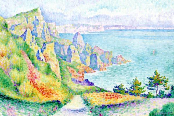 Cliffs At Longues-sur-mer (lower Normandy) by Jean Metzinger