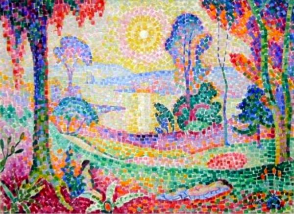 Coucher De Soleil No. 1, Landscape, 1906 by Jean Metzinger Oil Painting Reproductions