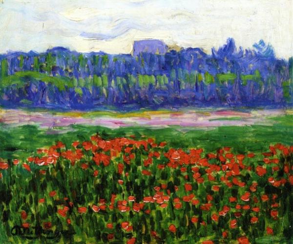 Fields Of Poppies by Jean Metzinger Oil Painting Reproductions