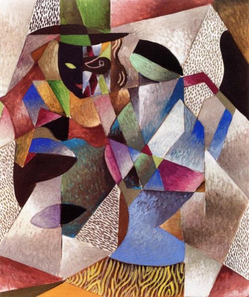Masked Man With Hat by Jean Metzinger